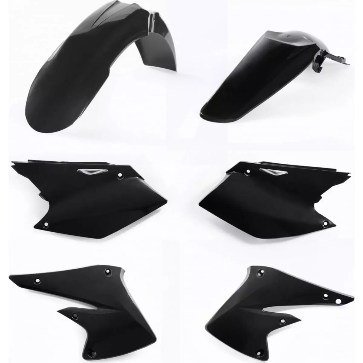 Kit Carénage UFO PLAST Noir Pour Kawasaki KXF 250 2004-2005 – Pièces De Remplacement Motocross