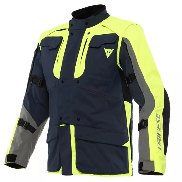 Veste Dainese Alligator Tex Noir Jaune Fluo Gris