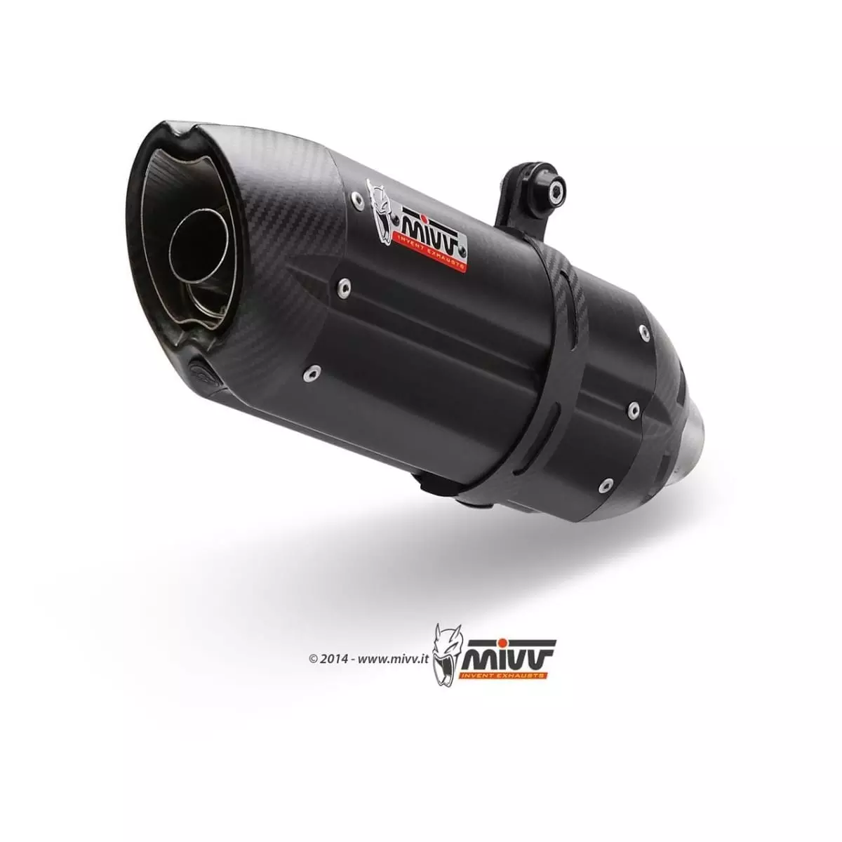 Silencieux MIVV Suono inox brossé noir/casquette carbone Pour Suzuki GSX-R600/GSX-R750 MVS032L9