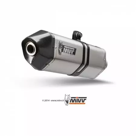 Silencieux MIVV Speed Edge inox/casquette carbone Pour Suzuki DL650 V-Strom MVS038LHX - Echappement moto MIVV