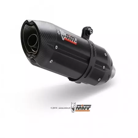 Silencieux MIVV Suono inox brossé noir/casquette carbone Pour Honda - Echappement moto MIVV