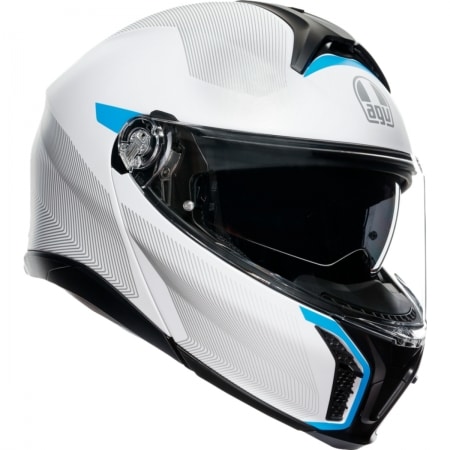 Casque AGV Tourmodular Frequency Light Gris Bleu