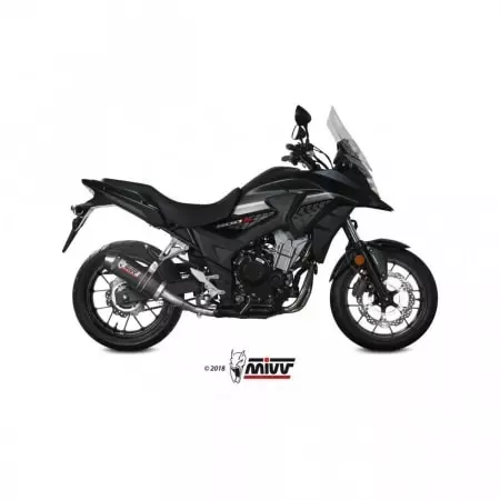 Silencieux MIVV oval carbone/casquette carbone Pour Honda cb500x - Echappement moto MIVV