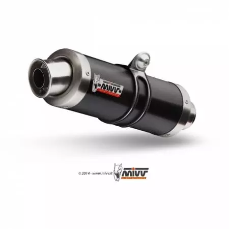 Silencieux MIVV GP inox brossé noir/casquette inox Pour Honda CBR250R