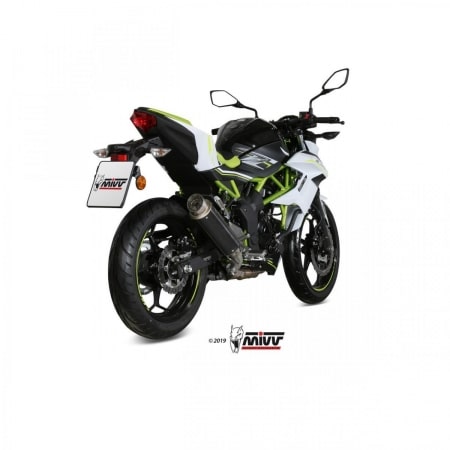 Silencieux MIVV gp pro steel black/casquette inox Pour Kawasaki ninja 125 - Echappement moto MIVV