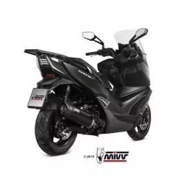 Silencieux MIVV Mover Inox Noir/Casquette ABS Noir Kymco Xciting 400I