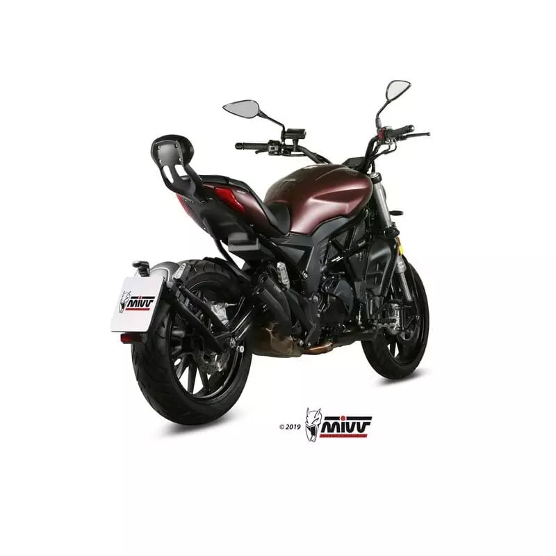 Silencieux MIVV Double Gun Full Inox Noir Benelli 502C