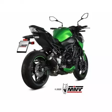 Silencieux MIVV MK3 Acier Noir/Casquette Inox Kawasaki Z900