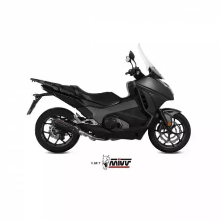 Silencieux MIVV Suono inox noir/casquette carbone Pour Honda integra 750 - Echappement moto MIVV