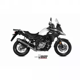 Silencieux MIVV speed edge inox noir/casquette carbone Pour Suzuki DL650 V-Strom