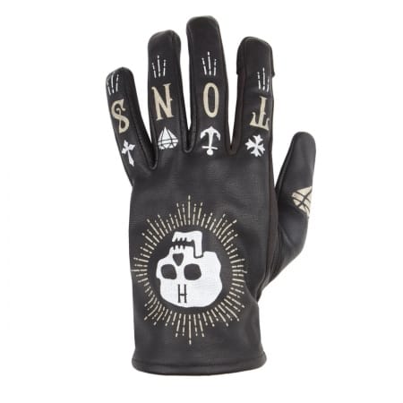 Gants Femme Helstons Lady Grafic Skull Été Noir