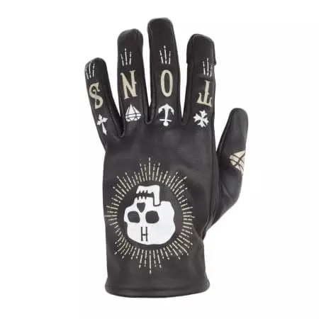 Gants Helstons Kustom Skull Été Noir