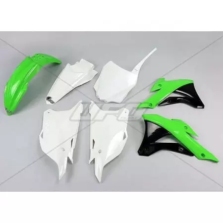 Kit Plastique UFO Couleur Origine (2014) Vert/Blanc/Noir Kawasaki KX85 - Carénage et protection UFO
