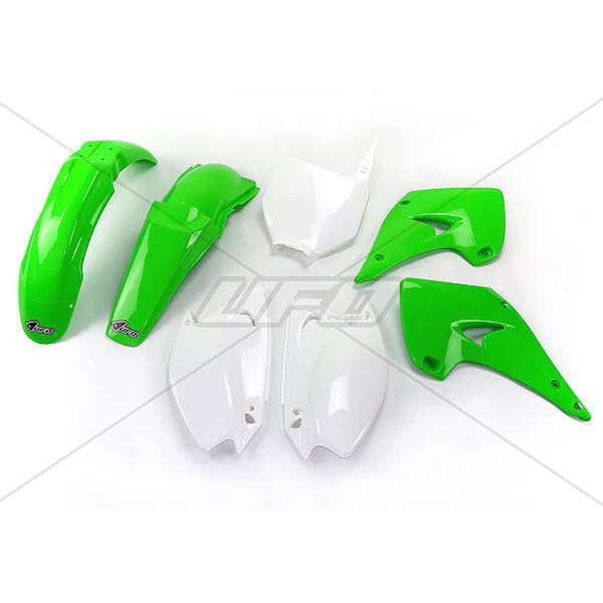 Kit Plastique UFO Couleur Origine Vert/Blanc Kawasaki KX125/250 78242200