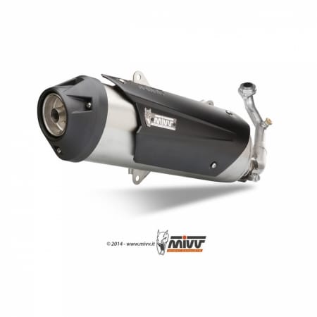 Ligne complète MIVV Urban inox brossé/ABS Noir MBK Skycruiser 125 MVCYA0007B - Echappement Scooter MIVV