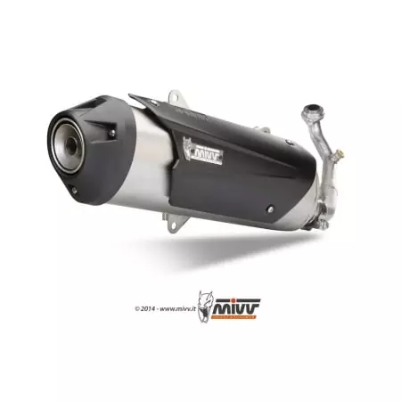 Ligne complète MIVV Urban inox brossé/ABS Noir MBK Kilibre MVCYA0006B - Echappement Scooter MIVV