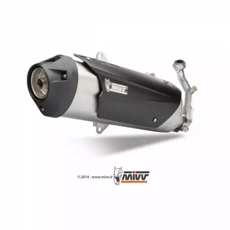 Ligne complète MIVV Urban inox brossé/ABS noir Aprilia SR Max 300 - Echappement Scooter MIVV