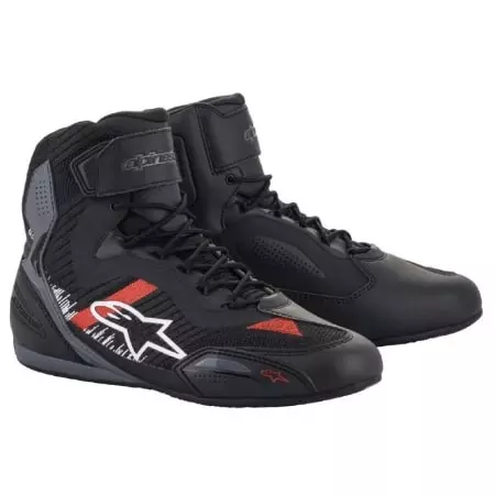 Baskets Alpinestars Faster 3 Rideknit Noir Gris Rouge - Bottes et chaussures ALPINESTARS