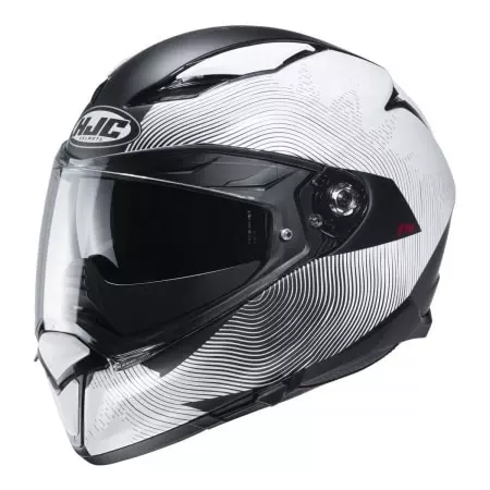 Casque HJC F70 Samos MC10SF Noir Blanc