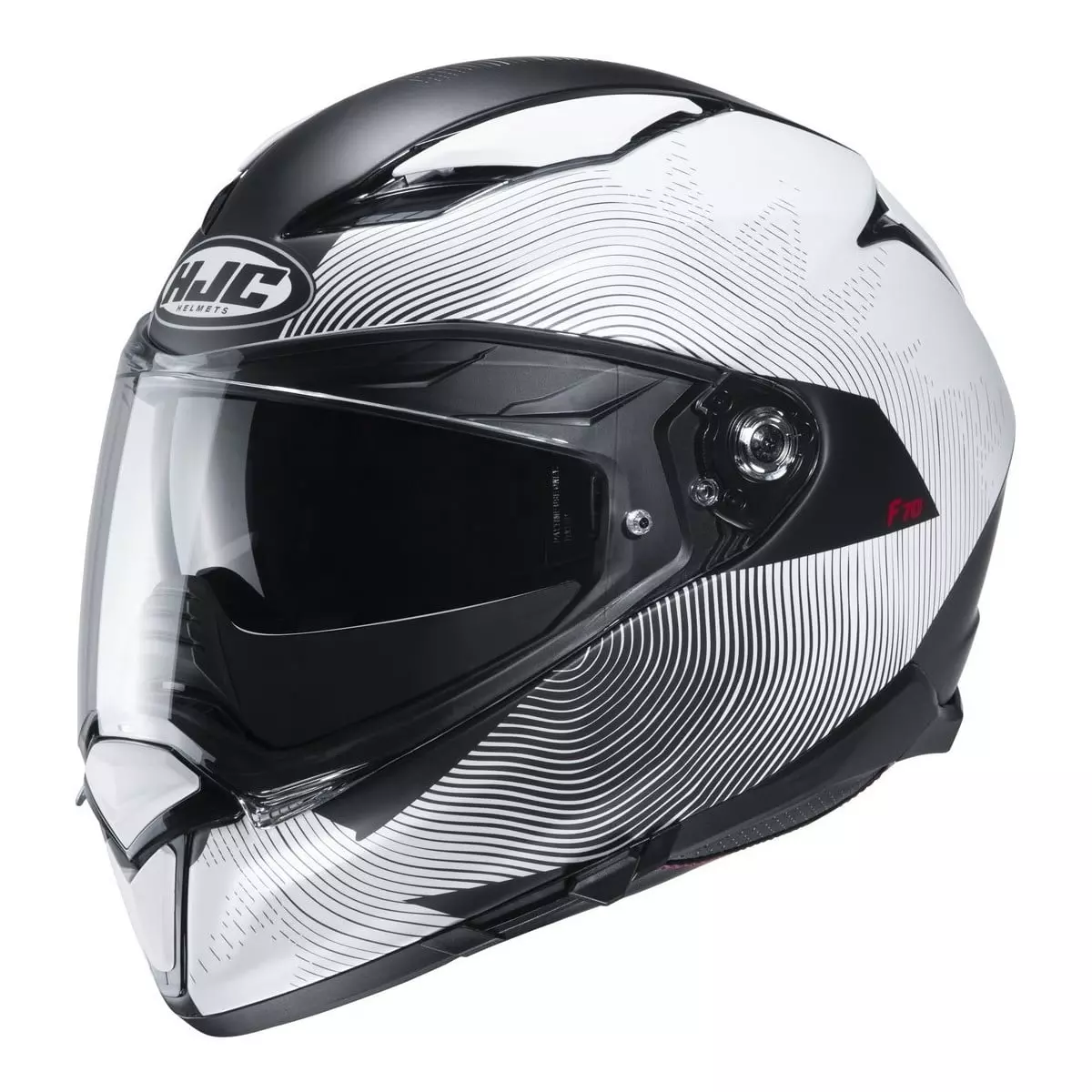 Casque HJC F70 Samos MC10SF Noir Blanc
