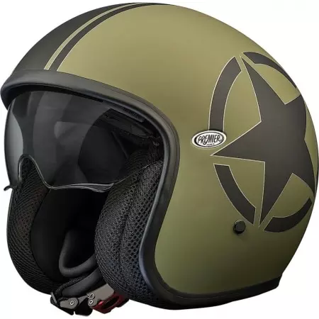 Casque Premier Vintage Star Military BM Kaki Mat