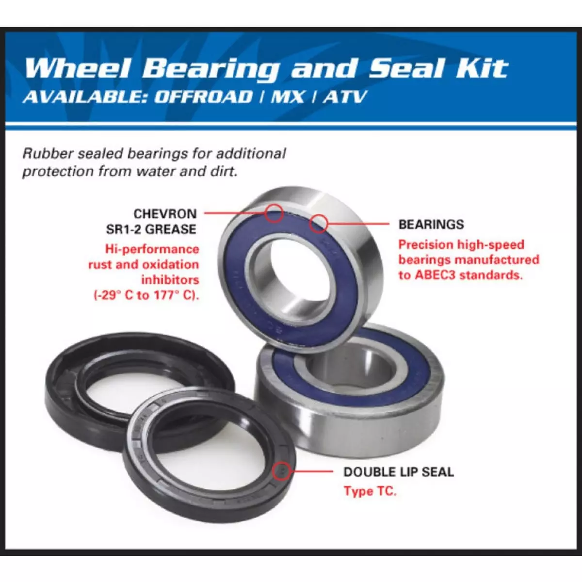 Kit Roulements De Roue Arrière All Balls Honda XL600R/RM 1039855