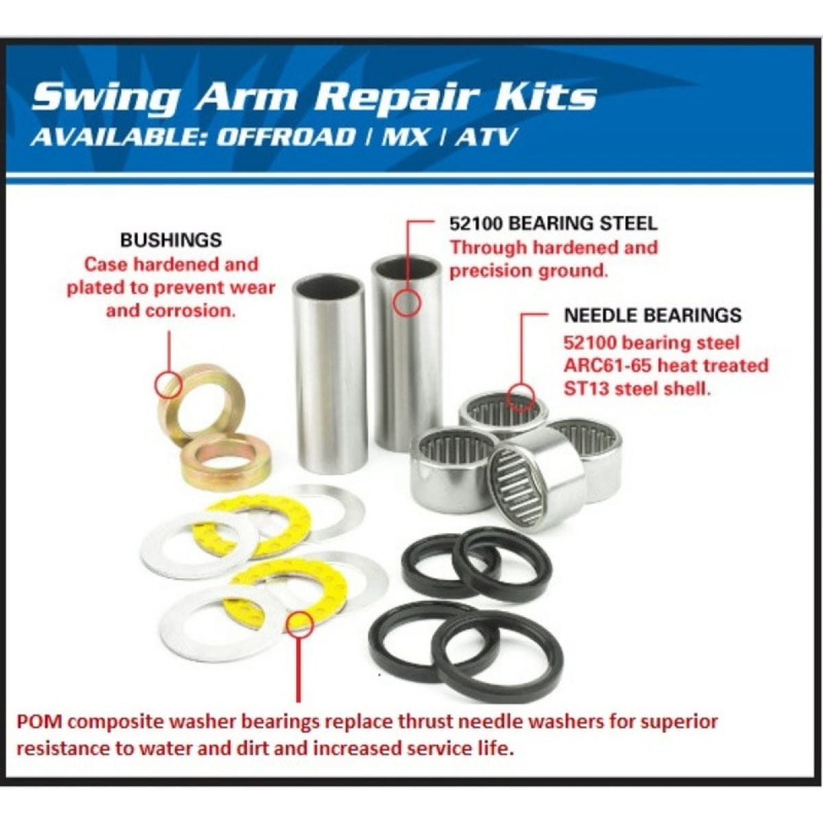 Kit Réparation De Bras Oscillant All Balls Suzuki RM85/80 1039651