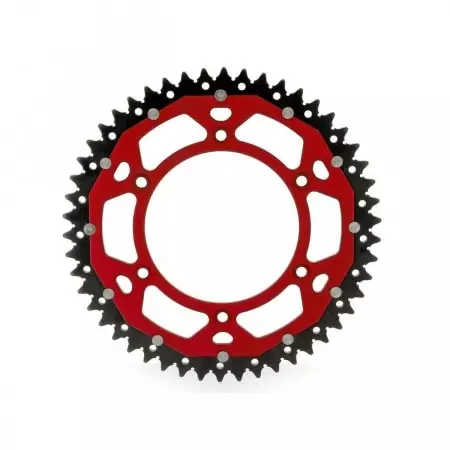 Couronne ART Bi-Composant 50 Dent Aluminium Pas 520 Rouge