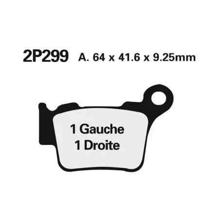 Plaquettes de Frein Nissin Métal Fritté - 2P299ST