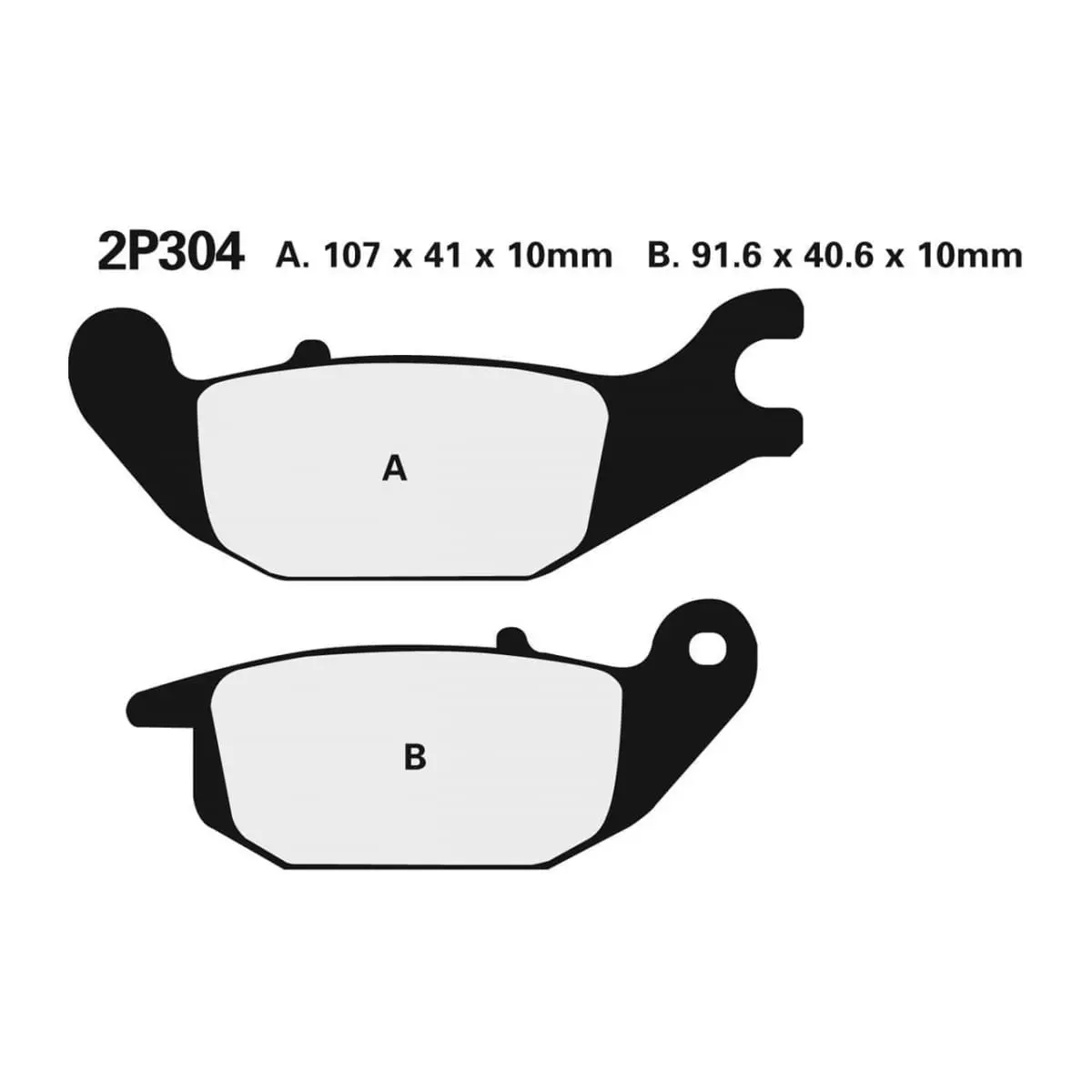 Plaquettes de Frein Arrière Nissin Semi-Métallique Honda - 2P304NS