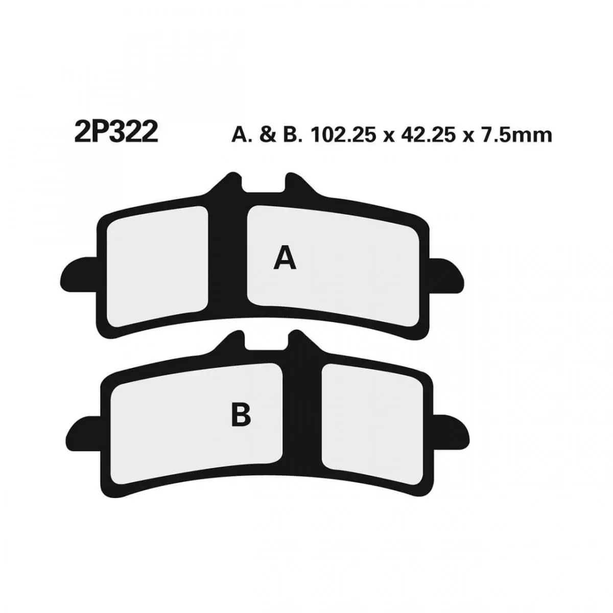 Plaquettes de Frein Nissin Métal Fritté - 2P322ST