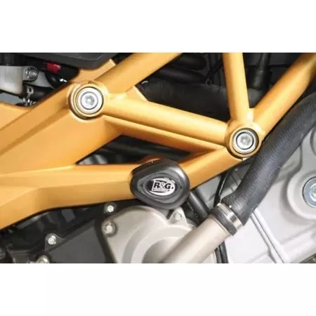 Tampons De Protection R&G Racing Aero Noir Aprilia Dorsoduro Shiver 750