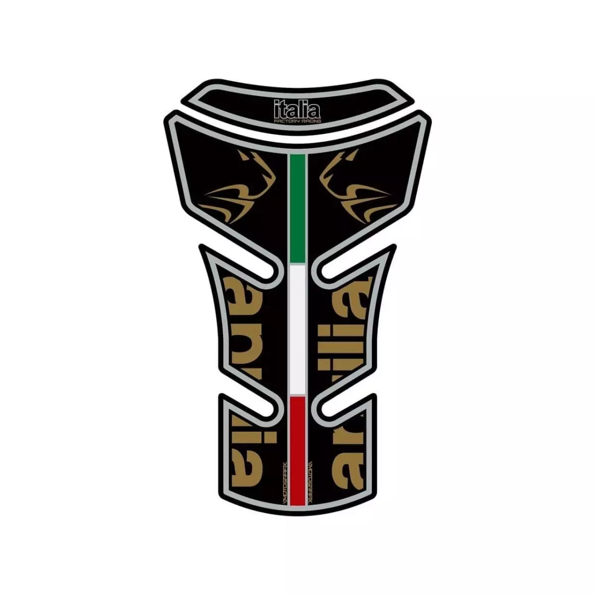 Protection De Réservoir Motografix 2 Pièces Noir Or Pour Aprilia Shiver 750 750 GT Protège