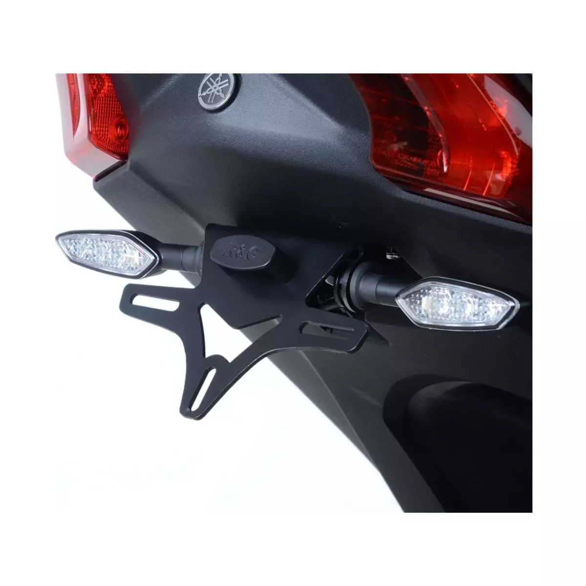Support Plaque D'immatriculation Pour Yamaha TMAX 530 (2017-2019) Et TMAX 560 (2020-2021) - Métal Noir