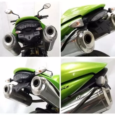 Support de plaque R&G Racing noir Triumph Street Triple 675 et R675 - Électricité R&G RACING