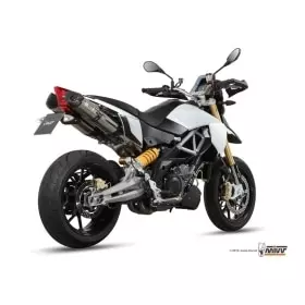 Silencieux double MIVV Suono inox/casquette carbone Pour Aprilia Dorsoduro 1200