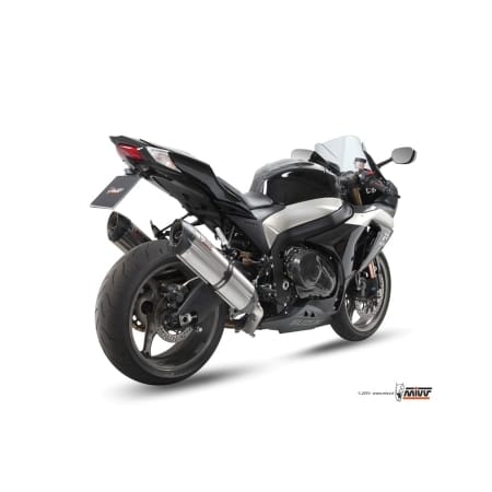 Silencieux double MIVV Suono inox/casquette carbone Pour Suzuki GSX-R1000 MVS034L7 - Echappement moto MIVV