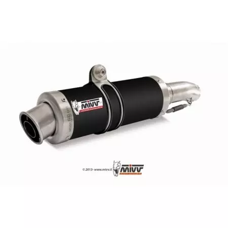 Silencieux double MIVV GP inox brossé noir Pour Aprilia RSV1000 - Echappement moto MIVV