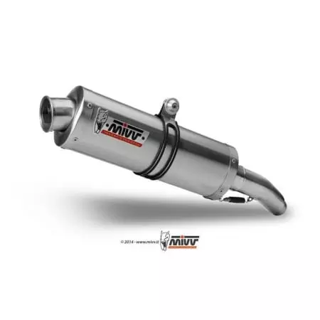 Silencieux double MIVV Oval Classic inox Pour Kawasaki Z1000 MVK020LX2 - Echappement moto MIVV