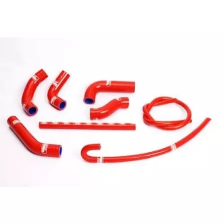 Durites De Radiateur Samco Type Origine Rouge - 8 Durites Honda XR650R - Moteur SAMCO