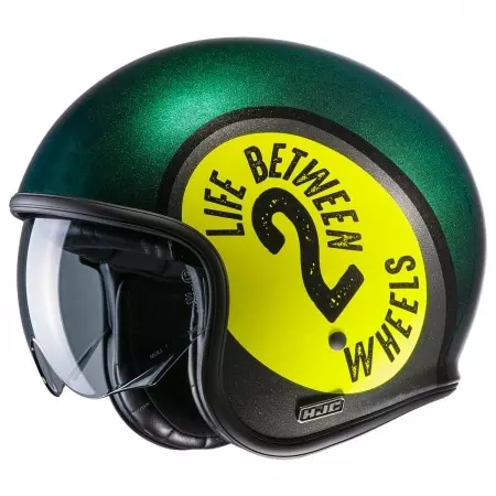 Casque HJC V30 Harvey Vert Jaune MC34H