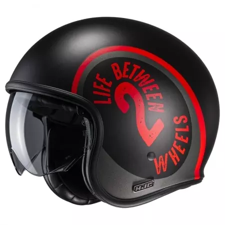 Casque HJC V30 Harvey Noir Rouge MC1SF