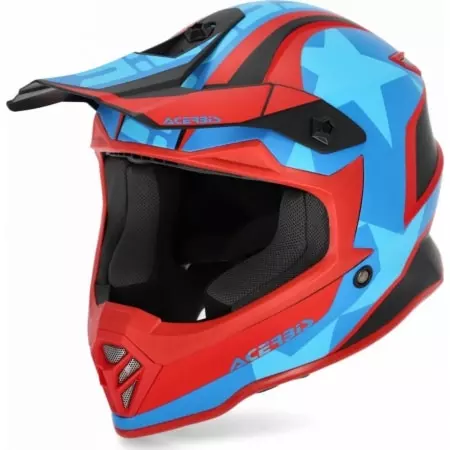 Casque Cross Acerbis Impact Steel Enfant Rouge Bleu
