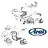 Holder Set Arai RX7GP CHASERV Quantum Noir Mat