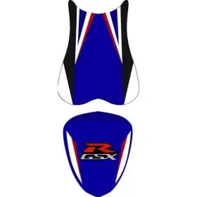 Housse De Selle Bagster Suzuki GSX-750 R Bleu Blanc Noir Rouge Blanc
