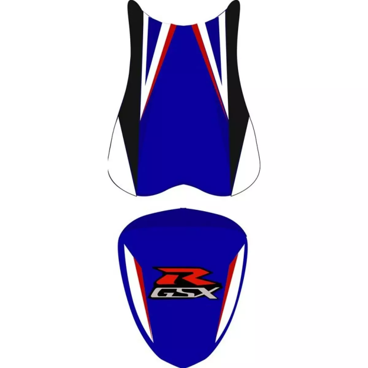 Housse De Selle Bagster Suzuki GSX-750 R Bleu Blanc Noir Rouge Blanc