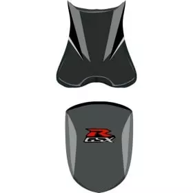Housse De Selle Bagster Suzuki GSX-600 R Noir Nubuck Gris Argent Rouge