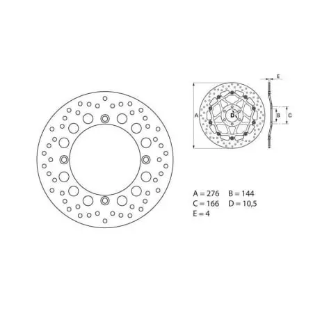 Disque de Frein Avant Brembo Serie ORO rond fixe Honda AFRICA TWIN 750 - Freinage BREMBO