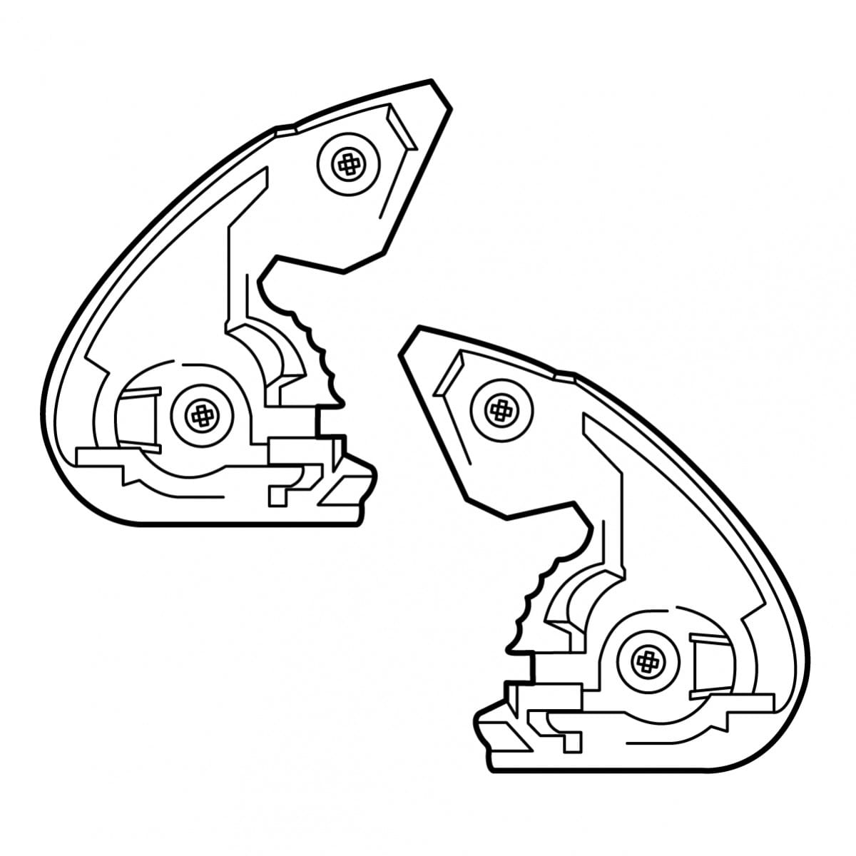 Platines Arai SZ-F Aluminium Argent