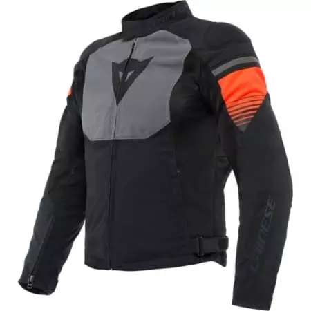 Blouson Dainese Air Fast Tex Noir Gris Rouge Fluo